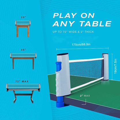 Set de raquetas de ping pong con red portatil