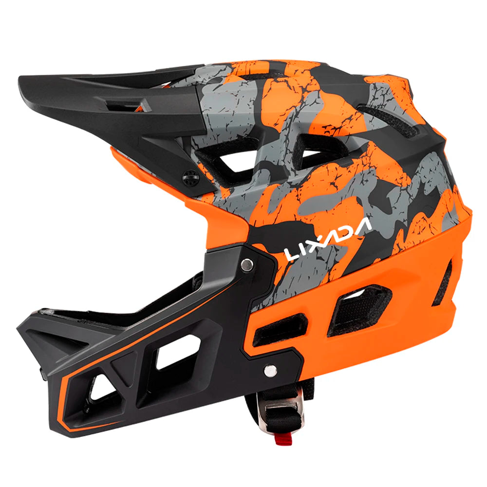 Full Face Mountain Bike Helmet Adult Racing Downhill MTB Helmet for Men/Women Adult Mountain Bike Helmet with Visor Over 31 Vent