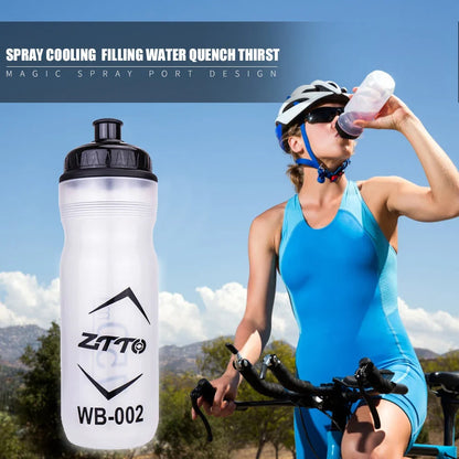 Botella agua 750ml y portabidón para bicicleta