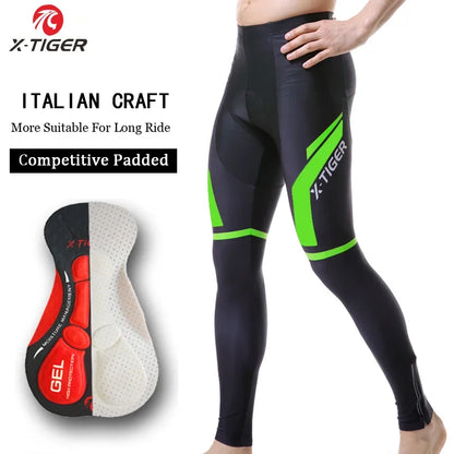 Pantalones de ciclismo X-Tiger para primavera-verano con badana de gel 5D. Mallas de ciclismo. Pantalones con tirantes para bicicleta de montaña (MTB). Pantalones de ciclismo para descenso. Pantalones de ciclismo.