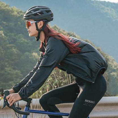 ROCKBROS Summer Sun Protection Bike Jacket Breathable Cycling Skin Tops Outdoor Hiking Fishing Sportswear Sweat-absorbent Jersey