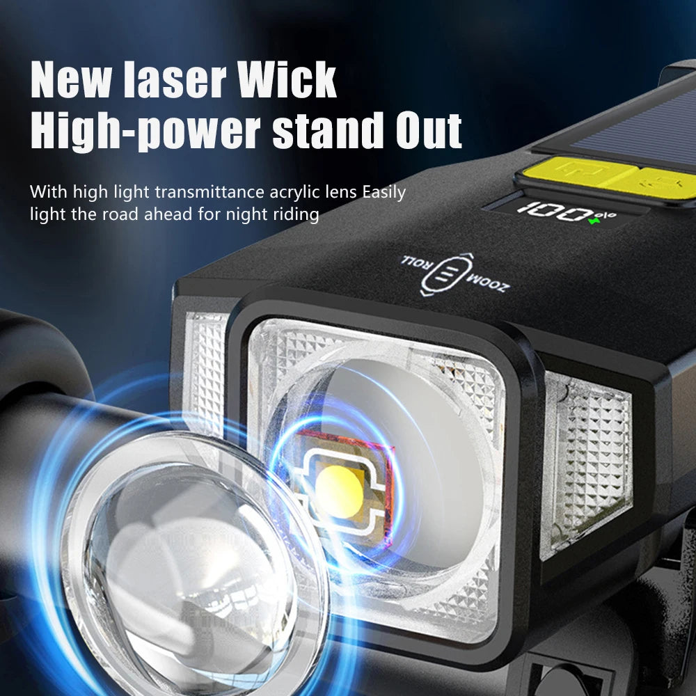 Luz para bicicleta solar  Tipo-C