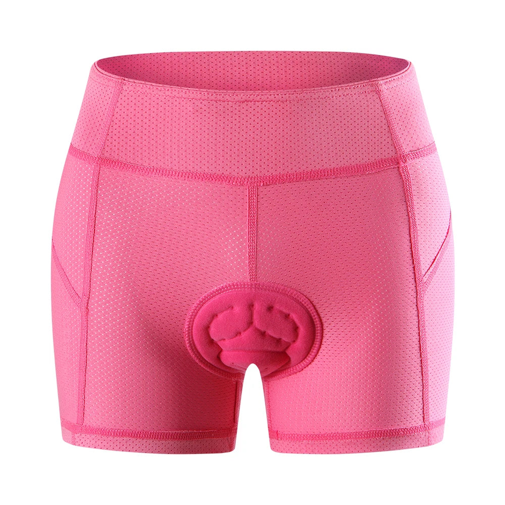 WOSAWE Women Cycling Shorts Bicycle Underpants 3D Gel Padded MTB Bike Short Pants for Gilrs Ladies High Waistline Sports Shorts