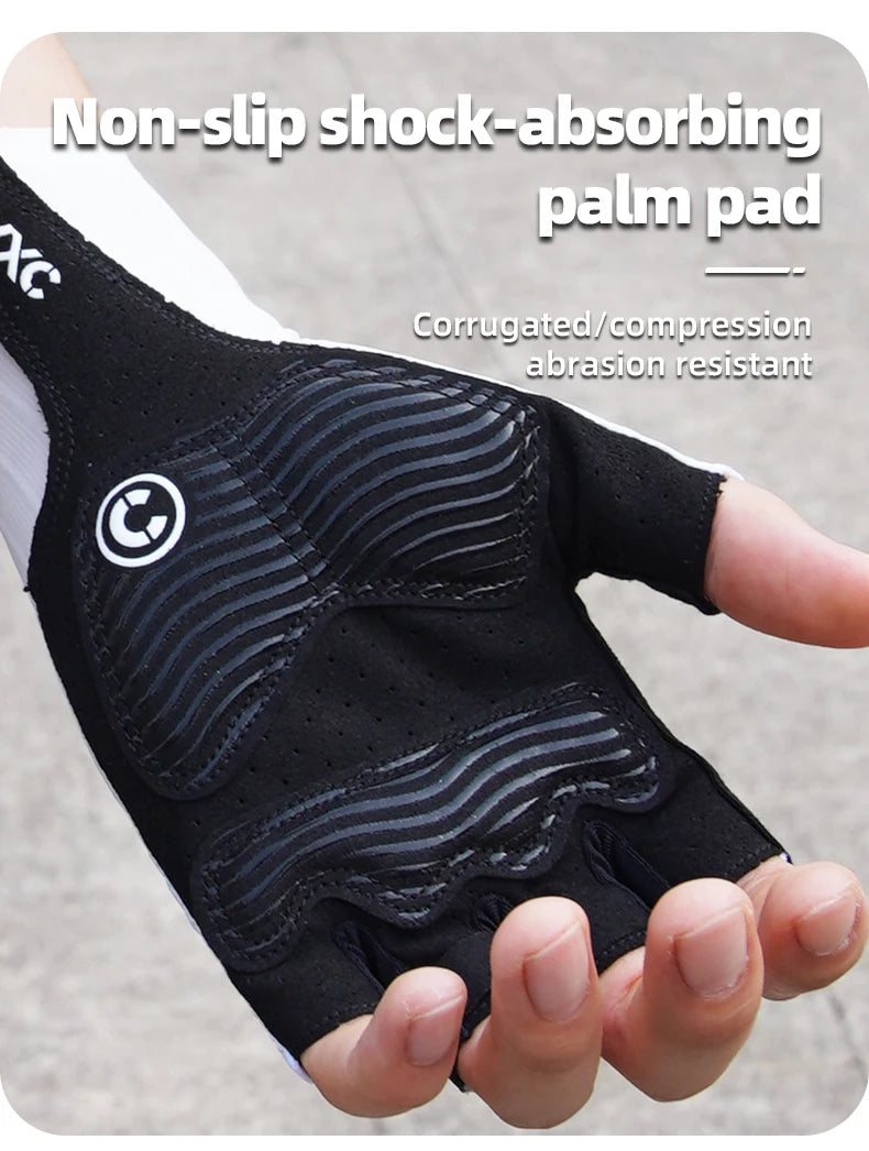 CXWXC Cycling Half Finger Gloves Men Women Breathable Anti-slip Glove Fitness Sport Training Gloves With Extended Wrist Guard